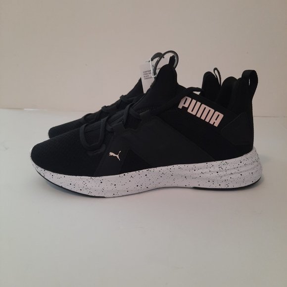 Puma Women 6.5 Sneaker Black Contempt Demi White Fox Glove New - Picture 2 of 5